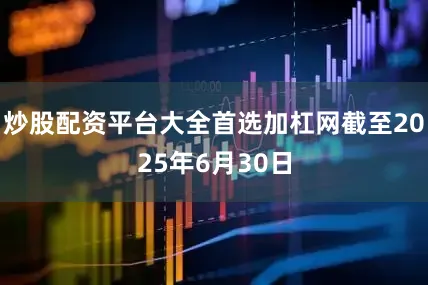 炒股配资平台大全首选加杠网截至2025年6月30日